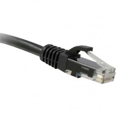 ENET Category 6 Network Cable - 8" Category 6 Network Cable for Network Device - First End: 1 x RJ-45 Male Network - Second End: 1 x RJ-45 Male Network - Patch Cable - Black C6-BK-8IN-ENC