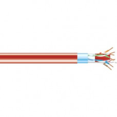 Black Box CAT6A 650-MHz Bulk Cable - Shielded, F/UTP, PVC, Solid, Red, 1000 ft. - 1000 ft Category 6a Network Cable for Network Device - Bare Wire - Bare Wire - 1.25 GB/s - Shielding - Solid Red C6ABC50S-RD-1000