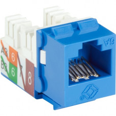 Black Box GigaTrue2 CAT6A Keystone Jack - Unshielded, RJ-45, Blue - 25 Pack - 1 x RJ-45 Male - Blue - TAA Compliant - TAA Compliance C6AJA70-BL-R2-25PAK