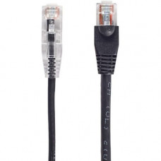 Black Box Slim-Net Cat.6a UTP Patch Network Cable - 5 ft Network Cable for Network Device - First End: 1 x RJ-45 Male Network - Second End: 1 x RJ-45 Male Network - Patch Cable - Black C6APC28-BK-05
