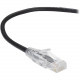Black Box Slim-Net Cat.6a Patch UTP Network Cable - 7 ft Category 6a Network Cable for Patch Panel, Network Device - First End: 1 x RJ-45 Male Network - Second End: 1 x RJ-45 Male Network - Patch Cable - Black C6APC28-BK-07