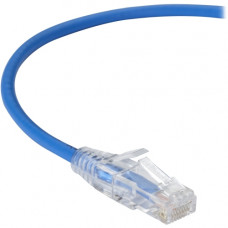 Black Box Slim-Net Cat.6a Patch UTP Network Cable - 4 ft Category 6a Network Cable for Patch Panel, Network Device - First End: 1 x RJ-45 Male Network - Second End: 1 x RJ-45 Male Network - Patch Cable - Blue C6APC28-BL-04