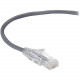 Black Box Slim-Net Cat.6a Patch UTP Network Cable - 10 ft Category 6a Network Cable for Patch Panel, Network Device - First End: 1 x RJ-45 Male Network - Second End: 1 x RJ-45 Male Network - Patch Cable - Gray C6APC28-GY-10
