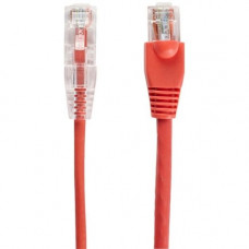 Black Box Slim-Net Cat.6a UTP Patch Network Cable - 3 ft Network Cable for Network Device - First End: 1 x RJ-45 Male Network - Second End: 1 x RJ-45 Male Network - Patch Cable - Red C6APC28-RD-03