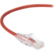 Black Box Slim-Net Cat.6a Patch UTP Network Cable - 1 ft Category 6a Network Cable for Patch Panel, Network Device - First End: 1 x RJ-45 Male Network - Second End: 1 x RJ-45 Male Network - Patch Cable - Red C6APC28-RD-01