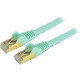 Startech.Com 10ft Aqua Cat6a Shielded Patch Cable - Cat6a Ethernet Cable - 10 ft Cat 6a STP Cable - Snagless RJ45 Ethernet Cord - 10 ft Category 6a Network Cable for Docking Station, Network Device, Notebook, Desktop Computer, Hub, Switch, Router, Print S