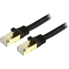 Startech.Com 35 ft Black Cat6a Shielded Patch Cable - Cat6a Ethernet Cable - 35ft Cat 6a STP Cable - Snagless RJ45 - Long Ethernet Cord - 35 ft Category 6a Network Cable for Docking Station, Network Device, Notebook, Desktop Computer, Hub, Switch, Router,