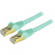 Startech.Com 25 ft Aqua Cat6a Shielded Patch Cable - Cat6a Ethernet Cable - 25ft Cat 6a STP Cable - Snagless RJ45 - Long Ethernet Cord - 25 ft Category 6a Network Cable for Docking Station, Network Device, Notebook, Desktop Computer, Hub, Switch, Router, 