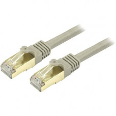 Startech.Com 9ft Gray Cat6a Shielded Patch Cable - Cat6a Ethernet Cable - 9 ft Cat 6a STP Cable - Snagless RJ45 Ethernet Cord - 9 ft Category 6a Network Cable for Docking Station, Network Device, Notebook, Desktop Computer, Hub, Switch, Router, Print Serv