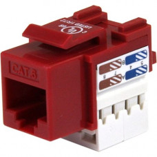 Startech.Com 110 Punch Type Category 6 Keystone Jack - Red - RJ-45 C6KEY110RD