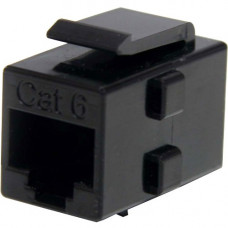 Startech.Com Cat 6 RJ45 Keystone Jack Network Coupler - F/F - 1 Pack - 1 x RJ-45 Female Network - 1 x RJ-45 Female Network - Black - RoHS Compliance C6KEYCOUPLER