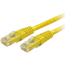 Startech.Com 8ft CAT6 Ethernet Cable - Yellow Molded Gigabit CAT 6 Wire - 100W PoE RJ45 UTP 650MHz - Category 6 Network Patch Cord UL/TIA - 8ft Yellow CAT6 Ethernet cable delivers Multi Gigabit 1/2.5/5Gbps & 10Gbps up to 160ft - 650MHz - Fluke tested 