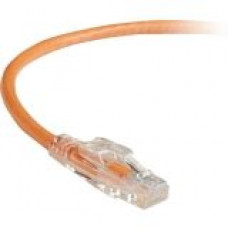 Black Box GigaBase 3 CAT5e 350-MHz Lockable Patch Cable (UTP), Orange, 1-ft. (0.3-m) - 1 ft Category 5e Network Cable for Network Device - First End: 1 x RJ-45 Male Network - Second End: 1 x RJ-45 Male Network - Patch Cable - Orange C5EPC70-OR-01