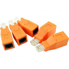 Axiom RJ-45 CAT6 Crossover Male to female Adapter (5-pack) - Category 6 Network Cable for Network Device - First End: 1 x RJ-45 Male Network - Second End: 1 x RJ-45 Female Network - Patch Cable C6RJ45MFA5P-AX
