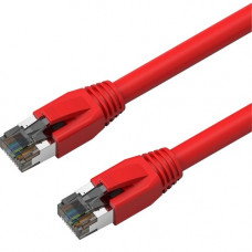 Axiom 50FT CAT8 2000mhz S/FTP Shielded Patch Cable Snagless Boot (Red) - 50 ft Category 8 Network Cable for Network Device - RJ-45 Male Network - RJ-45 Male Network - Patch Cable - Shielding - Gold, Nickel Plated Contact - Red C8SBSFTP-R50-AX