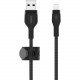 Belkin USB-A Cable with Lightning Connector - 3.28 ft Lightning/USB Data Transfer Cable for iPhone, iPad, iPod, iPad Pro, iPad Air - First End: 1 x Type A Male USB - Second End: 1 x Lightning Male Proprietary Connector - MFI - Black CAA010BT1MBK