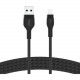 Belkin USB-A Cable With Lightning Connector - 6.56 ft Lightning/USB Data Transfer Cable for iPhone, iPad, iPod, iPad Pro, iPad Air, iPad mini - First End: 1 x Type A Male USB - Second End: 1 x Lightning Male Proprietary Connector - MFI - Black CAA010BT2MB