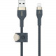 Belkin BOOST&uarr;CHARGE PRO Flex USB-A Cable to Lightning Connector - 6.56 ft Lightning/USB Data Transfer Cable for iPhone, iPad, iPad Air, iPad Pro, iPad mini - First End: 1 x Type A Male USB - Second End: 1 x Lightning Male Proprietary Connector - 