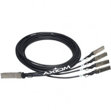 Axiom QSFP+ to 4 SFP+ Passive Twinax Cable 2m - 6.56 ft Twinaxial Network Cable for Network Device - First End: 1 x QSFP+ Network - Second End: 4 x SFP+ Network CAB-Q-S-2M-AX