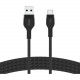 Belkin BOOST&uarr;CHARGE PRO Flex USB-A to USB-C Cable - 3.28 ft USB/USB-C Data Transfer Cable for iPad mini, iPad Air, iPad Pro, Smartphone, Tablet - First End: 1 x 24-pin Type C Male USB - Second End: 1 x 4-pin Type A Male USB - Black CAB010BT1MBK