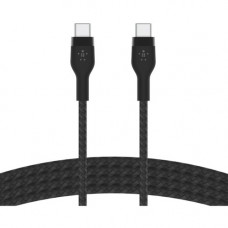 Belkin USB-C to USB-C Cable - 6.56 ft USB-C Data Transfer Cable for iPad mini, iPad Air, iPad Pro, Smartphone, Tablet, Notebook, MacBook Air - First End: 1 x Type C Male USB - Second End: 1 x Type C Male USB - Black CAB011BT2MBK