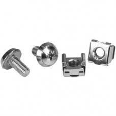 Startech.Com Rack Screws - 20 Pack - Installation Tool - 12 mm M6 Screws - M6 Nuts - Cabinet Mounting Screws and Cage Nuts - Rack Screw, Cage Nut - 0.47" - Silver - 1 Pack - TAA Compliant - TAA Compliance CABSCRWM620