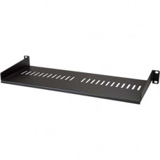 Startech.Com Vented 1U Rack Shelf - 7in Deep - 1U Rack Mount Shelf - For Server, A/V Equipment - 1U Rack Height - Rack-mountable - Black - Steel, Steel, SPCC - 44.20 lb Static/Stationary Weight Capacity CABSHELF1U7V