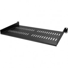 Startech.Com Vented 1U Rack Shelf - 10in Deep - 1U Rack Mount Shelf - For Server, A/V Equipment - 1U Rack Height - Rack-mountable - Black - Steel - 44.20 lb Maximum Weight Capacity CABSHELFV1U