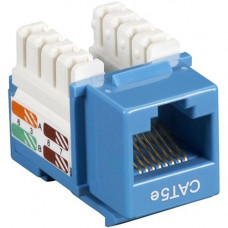 Black Box CAT5e Value Line Keystone Jack, Blue, 10-Pack - 10 Pack - 1 x RJ-45 Female - Blue - RoHS Compliance CAT5EJ-BL-10PAK