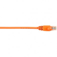 Black Box CAT5e Value Line Patch Cable, Stranded, Orange, 7-ft. (2.1-m), 10-Pack - 7 ft Category 5e Network Cable for Network Device - First End: 1 x RJ-45 Male Network - Second End: 1 x RJ-45 Male Network - Patch Cable - Gold Plated Contact - Orange - 10