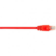 Black Box CAT5e Value Line Patch Cable, Stranded, Red, 3-ft. (0.9-m), 5-Pack - 3 ft Category 5e Network Cable for Network Device - First End: 1 x RJ-45 Male Network - Second End: 1 x RJ-45 Male Network - Patch Cable - Gold Plated Contact - Red - 5 Pack - 