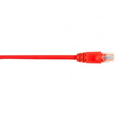 Black Box CAT5e Value Line Patch Cable, Stranded, Red, 3-ft. (0.9-m) - 3 ft Category 5e Network Cable for Network Device - First End: 1 x RJ-45 Male Network - Second End: 1 x RJ-45 Male Network - Patch Cable - Gold Plated Contact - Red - RoHS Compliance C