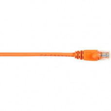 Black Box CAT5e Value Line Patch Cable, Stranded, Orange, 5-ft. (1.5-m), 25-Pack - 5 ft Category 5e Network Cable for Network Device - First End: 1 x RJ-45 Male Network - Second End: 1 x RJ-45 Male Network - Patch Cable - Orange - 25 Pack - RoHS Complianc