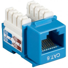 Black Box CAT6 Value Line Keystone Jack, Blue, 5-Pack - 5 Pack - 1 x RJ-45 Female - Blue - RoHS Compliance CAT6J-BL-5PAK