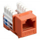 Black Box CAT6 Value Line Keystone Jack, Orange, 5-Pack - 5 Pack - 1 x RJ-45 Female - Orange - RoHS Compliance CAT6J-OR-5PAK