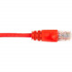 Black Box CAT6 Value Line Patch Cable, Stranded, Red, 2-Ft. (0.6-m), 25-Pack - 2 ft Category 6 Network Cable for Network Device - First End: 1 x RJ-45 Male Network - Second End: 1 x RJ-45 Male Network - Patch Cable - Gold Plated Contact - Red - 25 Pack - 
