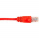 Black Box CAT6 Value Line Patch Cable, Stranded, Red, 3-ft. (0.9-m), 5-Pack - 3 ft Category 6 Network Cable for Network Device - First End: 1 x RJ-45 Male Network - Second End: 1 x RJ-45 Male Network - Patch Cable - Gold Plated Contact - Red - 5 Pack - Ro