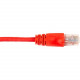 Black Box CAT6 Value Line Patch Cable, Stranded, Red, 15-ft. (4.5-m), 10-Pack - Category 6 for Network Device - Patch Cable - 15 ft - 10 Pack - 1 x RJ-45 Male Network - 1 x RJ-45 Male Network - Gold Plated Contact - Red - RoHS Compliance CAT6PC-015-RD-10P
