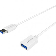 Sabrent 22AWG USB 3.0 Extension Cable - A-Male to A-Female [White] 6 Feet - 6 ft USB Data Transfer Cable for Computer, Tablet, USB Hub, Printer, Portable Hard Drive, Mouse, Keyboard, Flash Drive - First End: 1 x Type A Male USB - Second End: 1 x Type A Fe