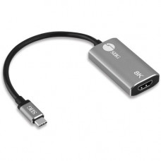 SIIG USB-C to HDMI Adapter - 8K - 1 x USB Type C Male USB - 1 x HDMI (Type A) Female Digital Audio/Video - 7680 x 4320 Supported - Space Gray CB-TC0L11-S1