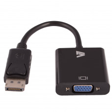 V7 DisplayPort to VGA Adapter - DisplayPort/VGA Video Cable for Video Device, Monitor, Projector, TV - First End: 1 x DisplayPort Male Digital Audio/Video - Second End: 1 x HD-15 Female VGA - Black CBLDPVGA-1E