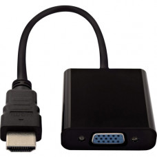 V7 HDMI to VGA Adapter Black - HDMI/VGA Video Cable for Monitor, Projector, Video Device, Notebook - First End: 1 x HDMI Female Digital Audio/Video - Second End: 1 x 15-pin HD-15 Female VGA - Supports up to 1920 x 1200 - Black CBLHDAVBLK-1E
