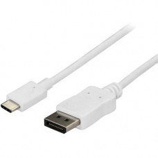 Startech.Com 3 ft / 1m USB C to DisplayPort Cable - USB C to DP Cable - 4K 60Hz - White - 3.3 ft. USB C to DisplayPort cable and adapter in-one- 4K DisplayPort cable - White USB C to DisplayPort adapter cable matches your USBC MacBook - USB Type C to Disp