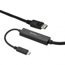 Startech.Com 9.8ft/3m USB C to DisplayPort 1.2 Cable 4K 60Hz - USB Type-C to DP Video Adapter Monitor Cable HBR2 - TB3 Compatible - Black - USB C to DisplayPort 1.2 Cable w/ 4K 60Hz/HBR2/5.1 Audio/HDCP 2.2/1.4 - Integrated video adapter minimizes signal l