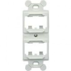 Panduit Mini-Com Faceplate Insert - 4 x Total Number of Socket(s) - 1-gang - Off White - Acrylonitrile Butadiene Styrene (ABS) - TAA Compliance CF1064IWY
