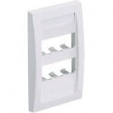 Panduit Executive CFPE6IWY Faceplate - 6 x Total Number of Socket(s) - 1-gang - Off White - Acrylonitrile Butadiene Styrene (ABS), Thermoplastic - TAA Compliance CFPE6IWY