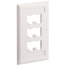 PANDUIT Mini-Com Classic 6-Port Faceplate - 6 x Socket(s) - 1-gang - White - TAA Compliance CFPL6WHY