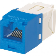 Panduit Network Connector - 100 Pack - 1 x RJ-45 Female - Blue - TAA Compliance CJ688TGBU-C