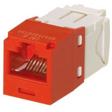 Panduit UTP Jack Module - 100 Pack - 1 x RJ-45 Female - Red - TAA Compliance CJ688TGRD-C