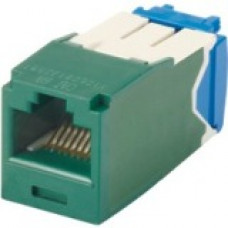 Panduit Mini-Com Network Connector - 24 Pack - 1 x RJ-45 Male - Green - TAA Compliance CJ6X88TGGR-24